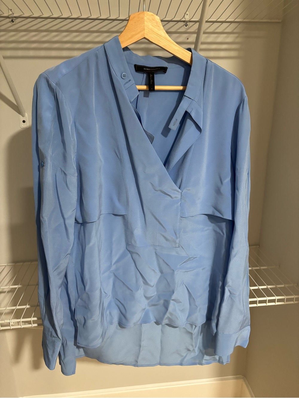 BCBGMaxAzria Sky Blue Blouse